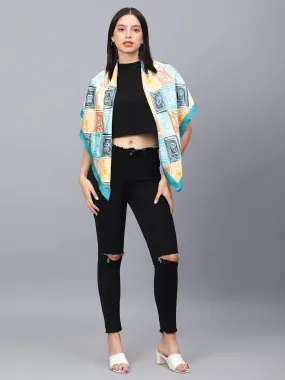 Abstract Print Viscose Scarf for Women