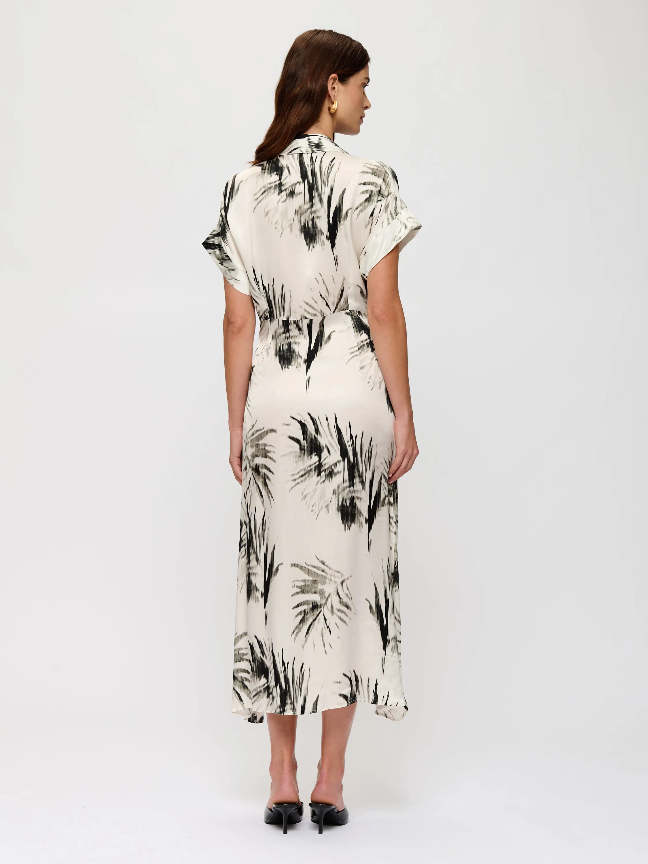 Abstract Satin Dress