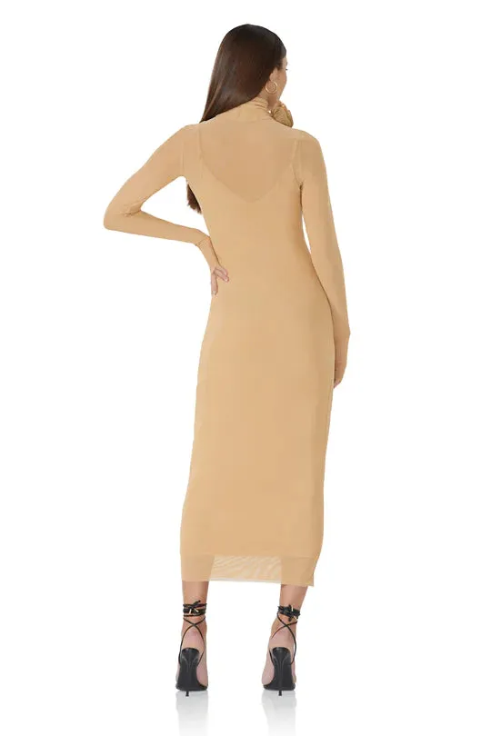 AFRM Shailene Rosette Dress- Nude