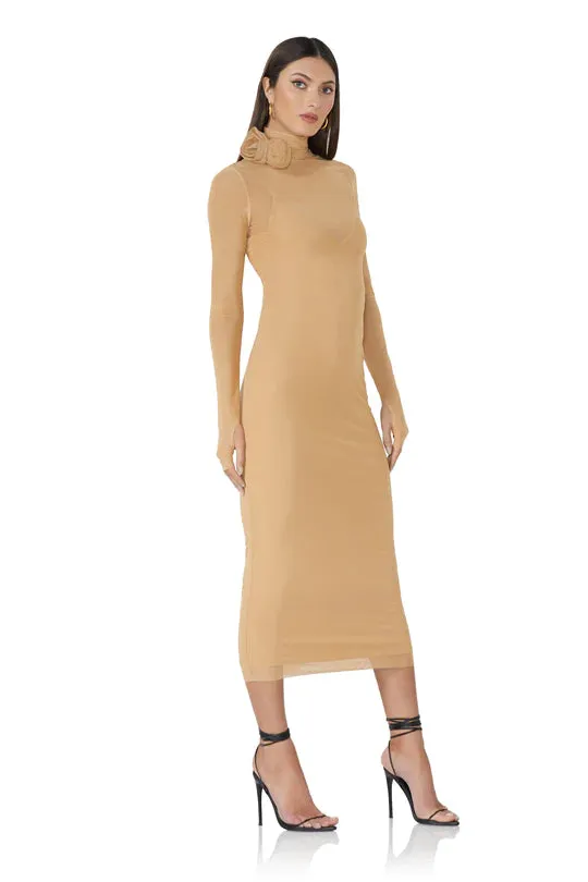 AFRM Shailene Rosette Dress- Nude