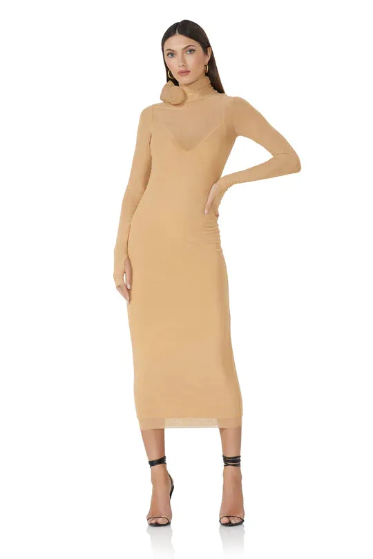 AFRM Shailene Rosette Dress- Nude