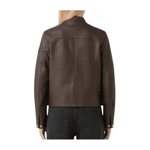 Aisha Café Racer Leather Jacket for Women
