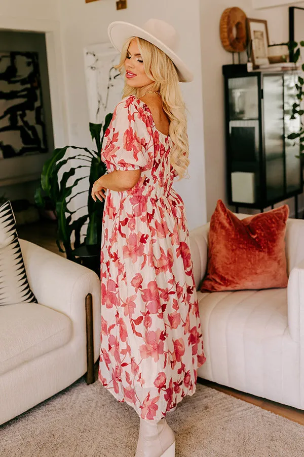 Along The Path Floral Midi Curves