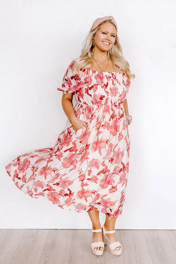 Along The Path Floral Midi Curves
