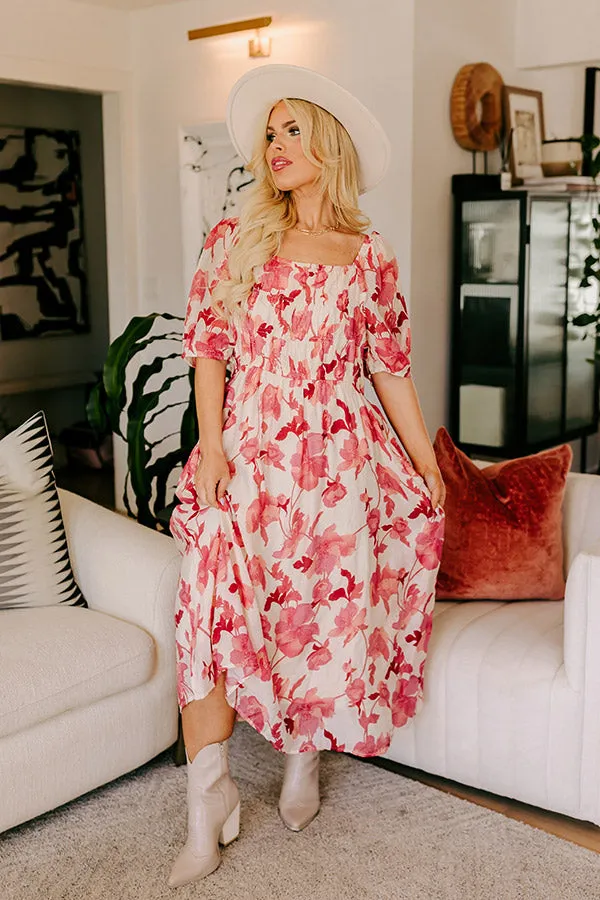 Along The Path Floral Midi Curves