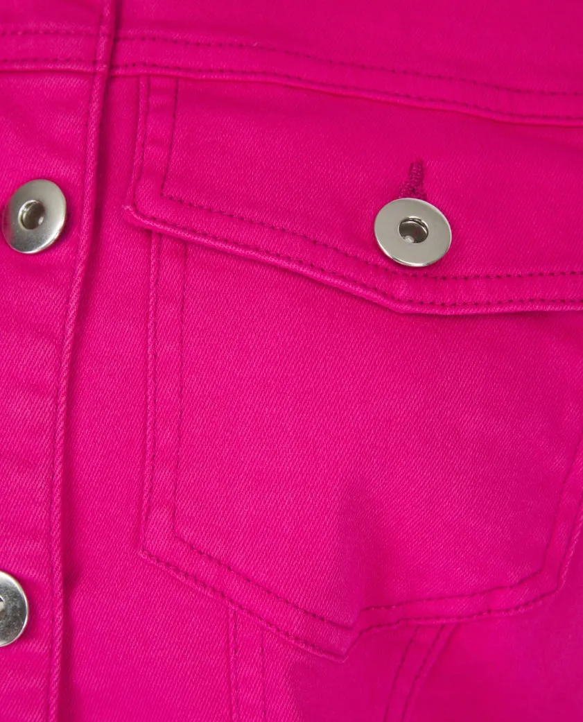 Amara Reya Stretchy Pink Denim Jacket
