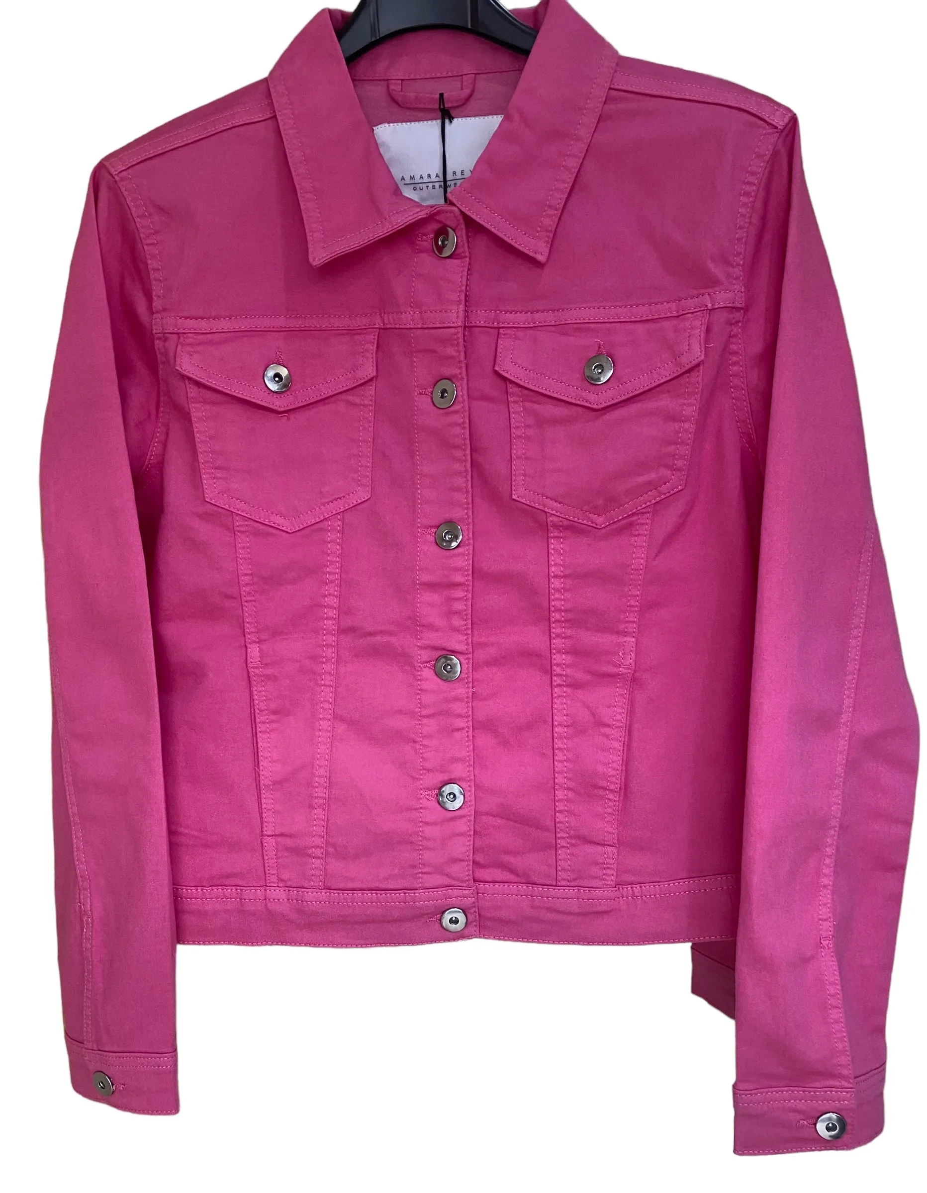Amara Reya Stretchy Pink Denim Jacket