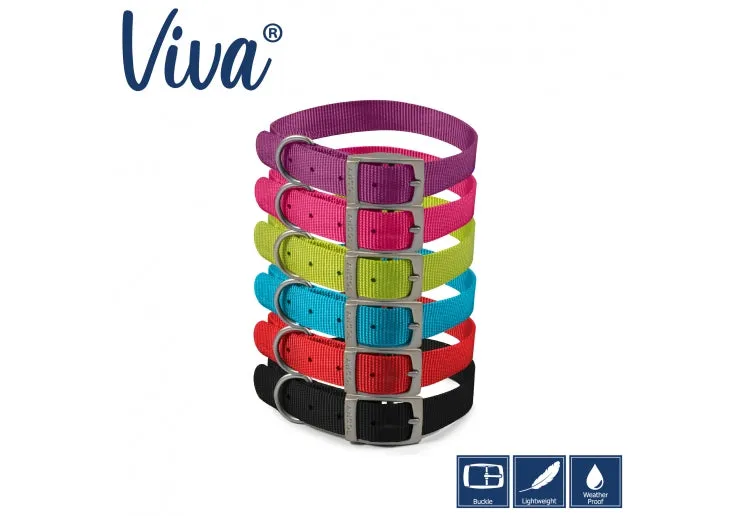 Ancol - Viva Nylon Buckle Collar - Red - Size 4 (35-43cm)