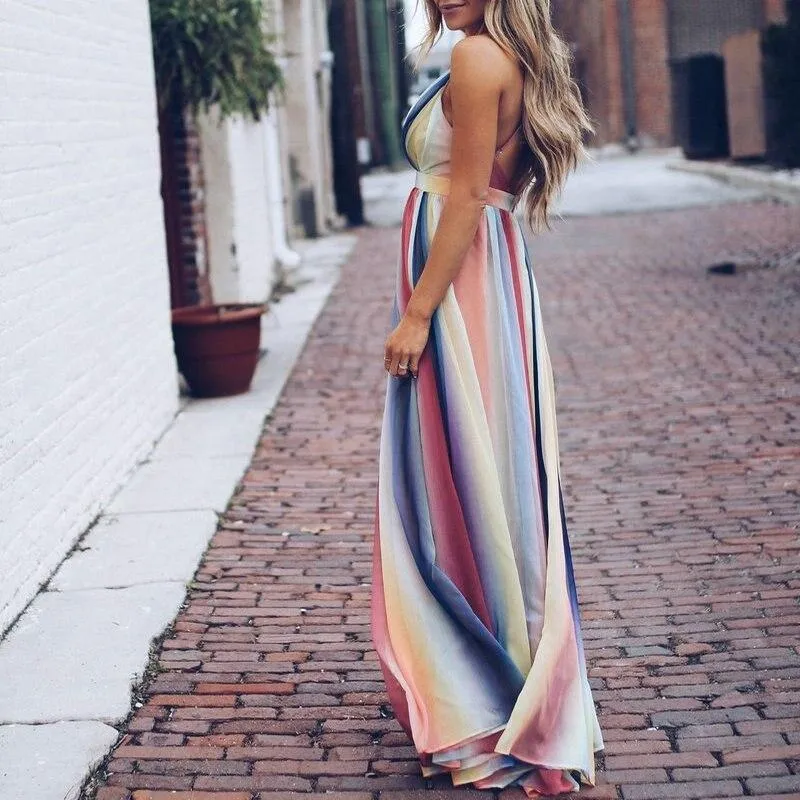 Angélique - Rainbow Long Dress