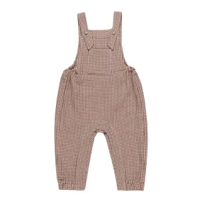 Baby Overall - Plum Gingham - FINAL SALE