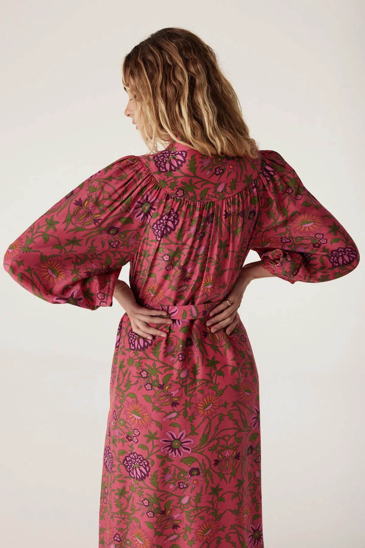 Balmoral Midi Dress - Pink Floral
