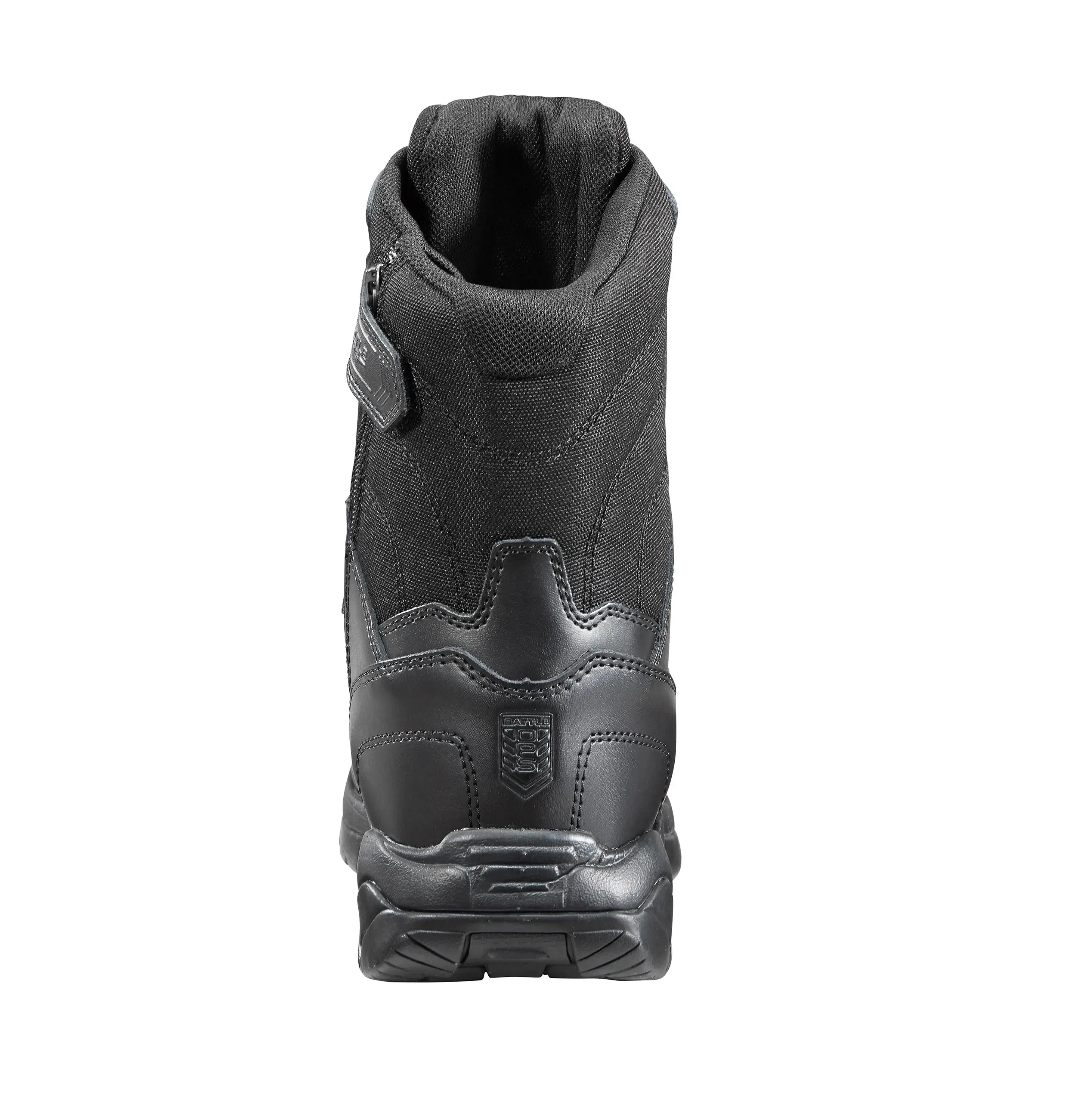 BATTLE OPS 8-INCH WATERPROOF TACTICAL BOOT - SIDE ZIP COMP SAFETY TOE, BLACK-