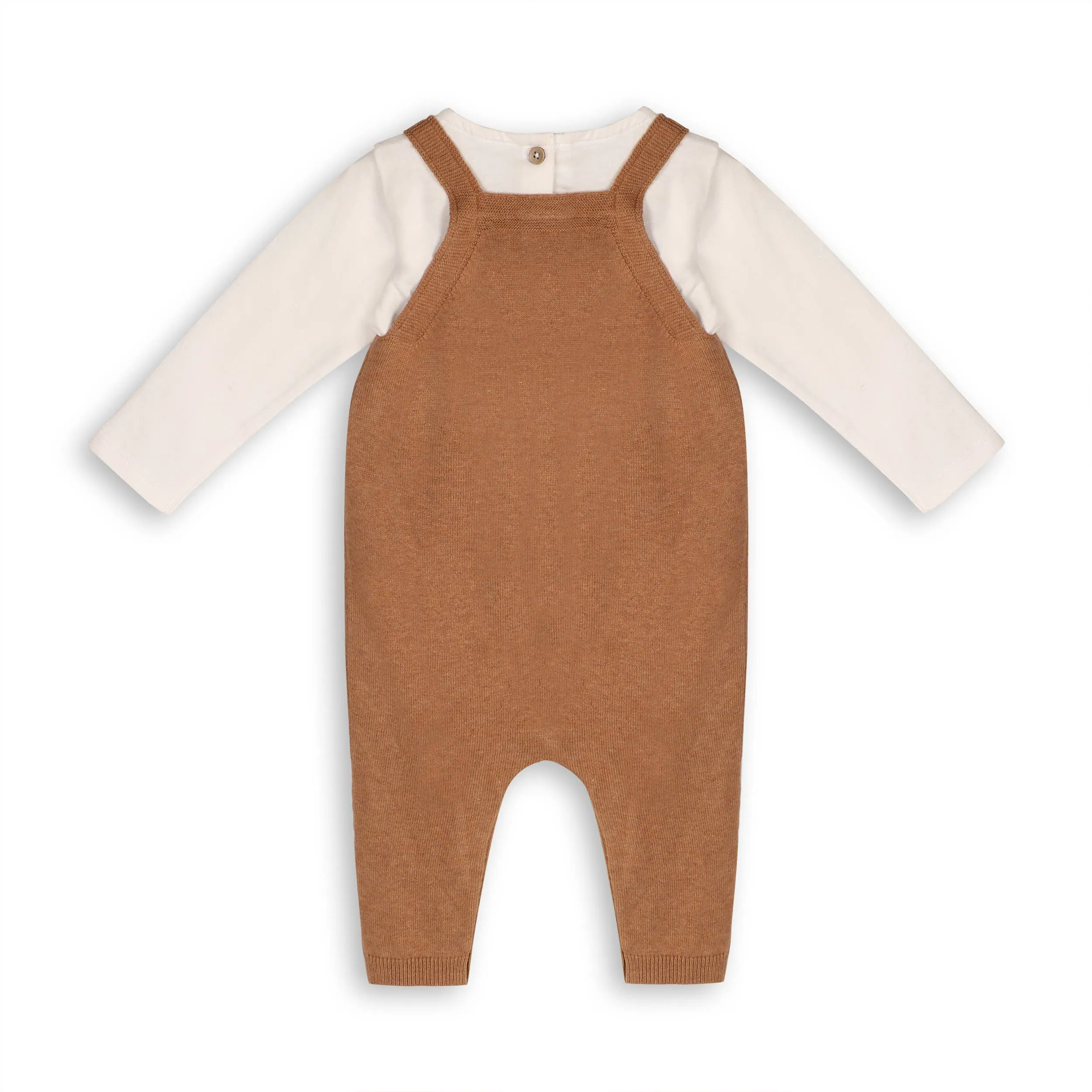 Bear Sweater Knit Baby Overall & Bodysuit Set