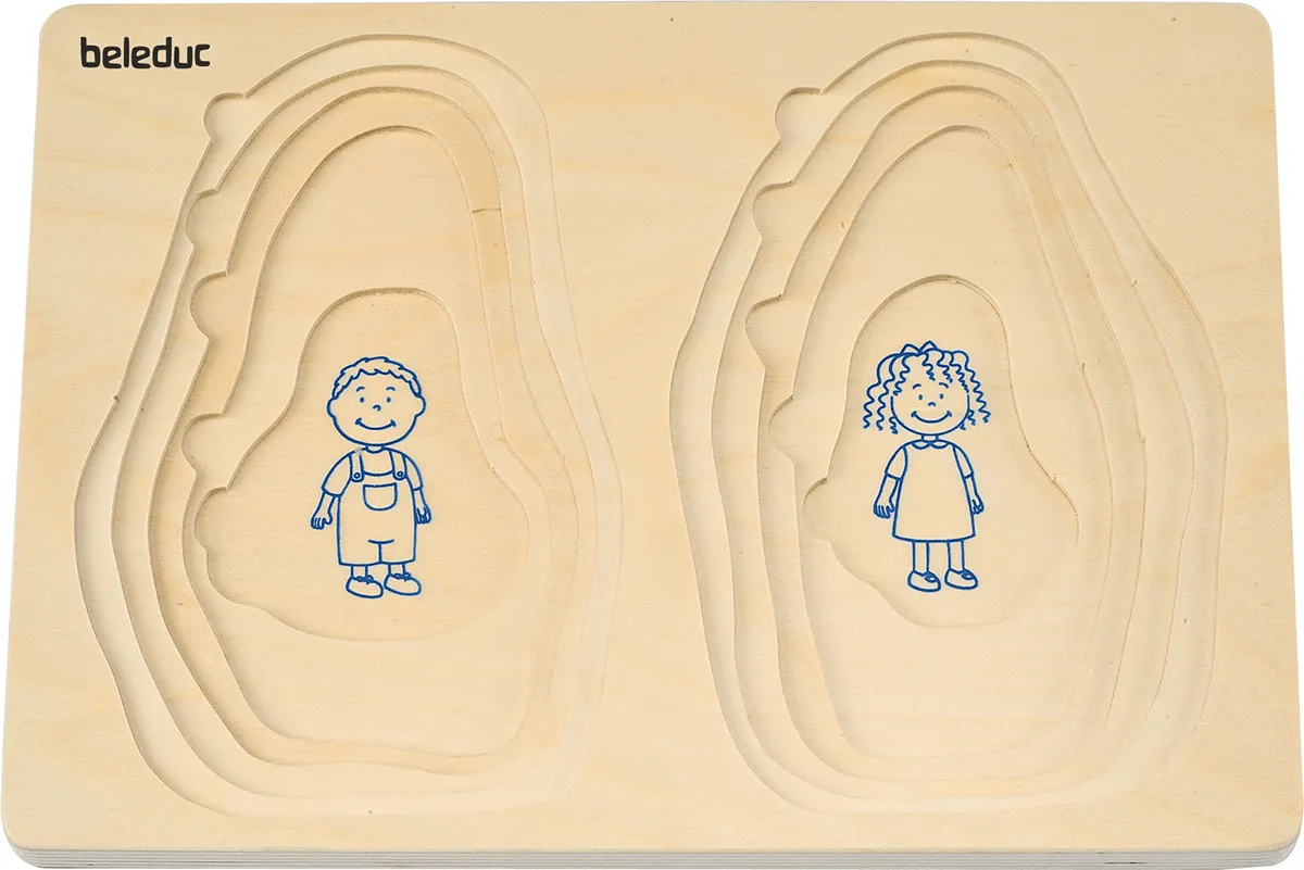 Beleduc Layer-Puzzle Grandma and Grandpa 人的成長多層情景找找看拼圖