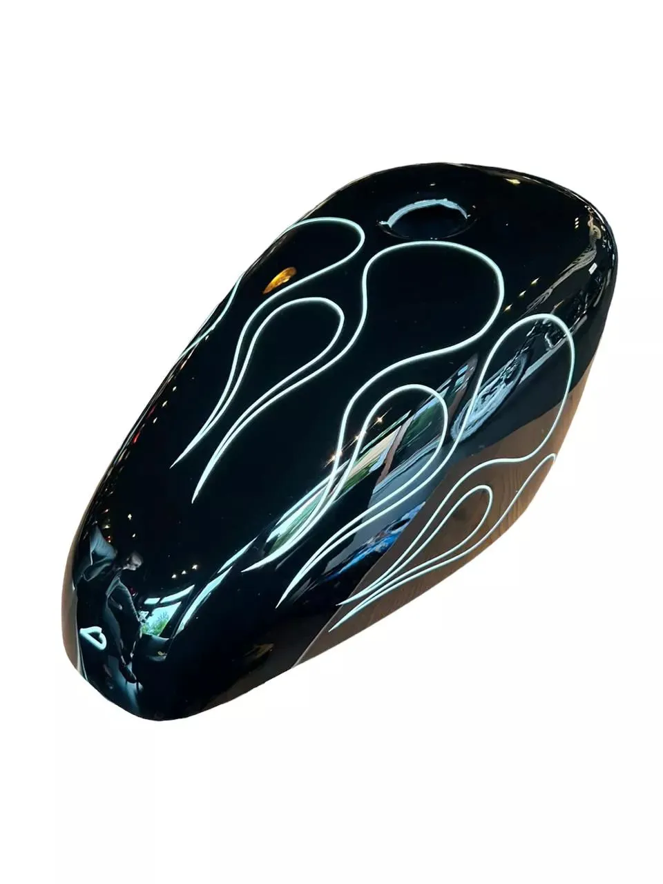BLACK & WHITE STRIPE FLAMES - Iron