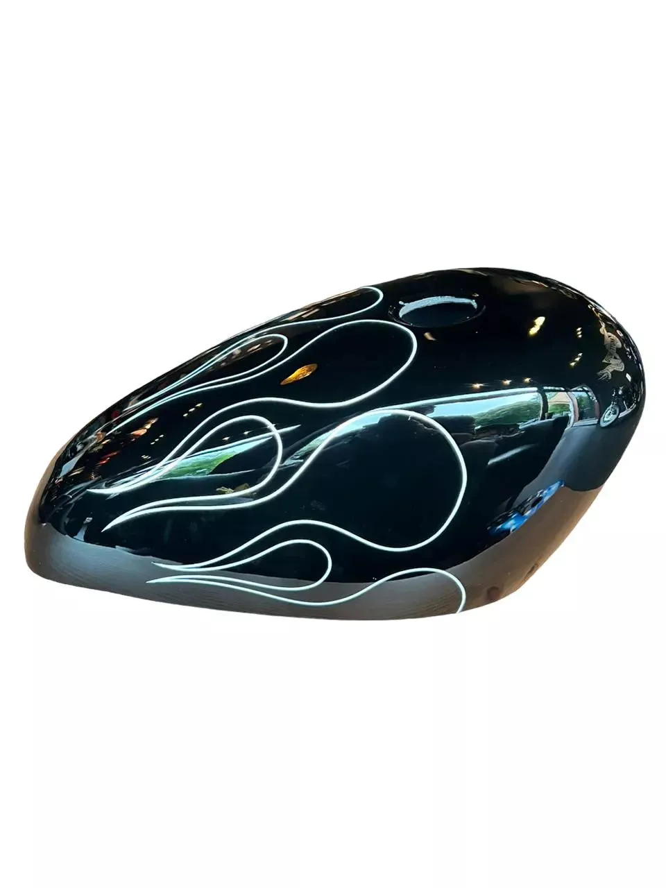 BLACK & WHITE STRIPE FLAMES - Iron
