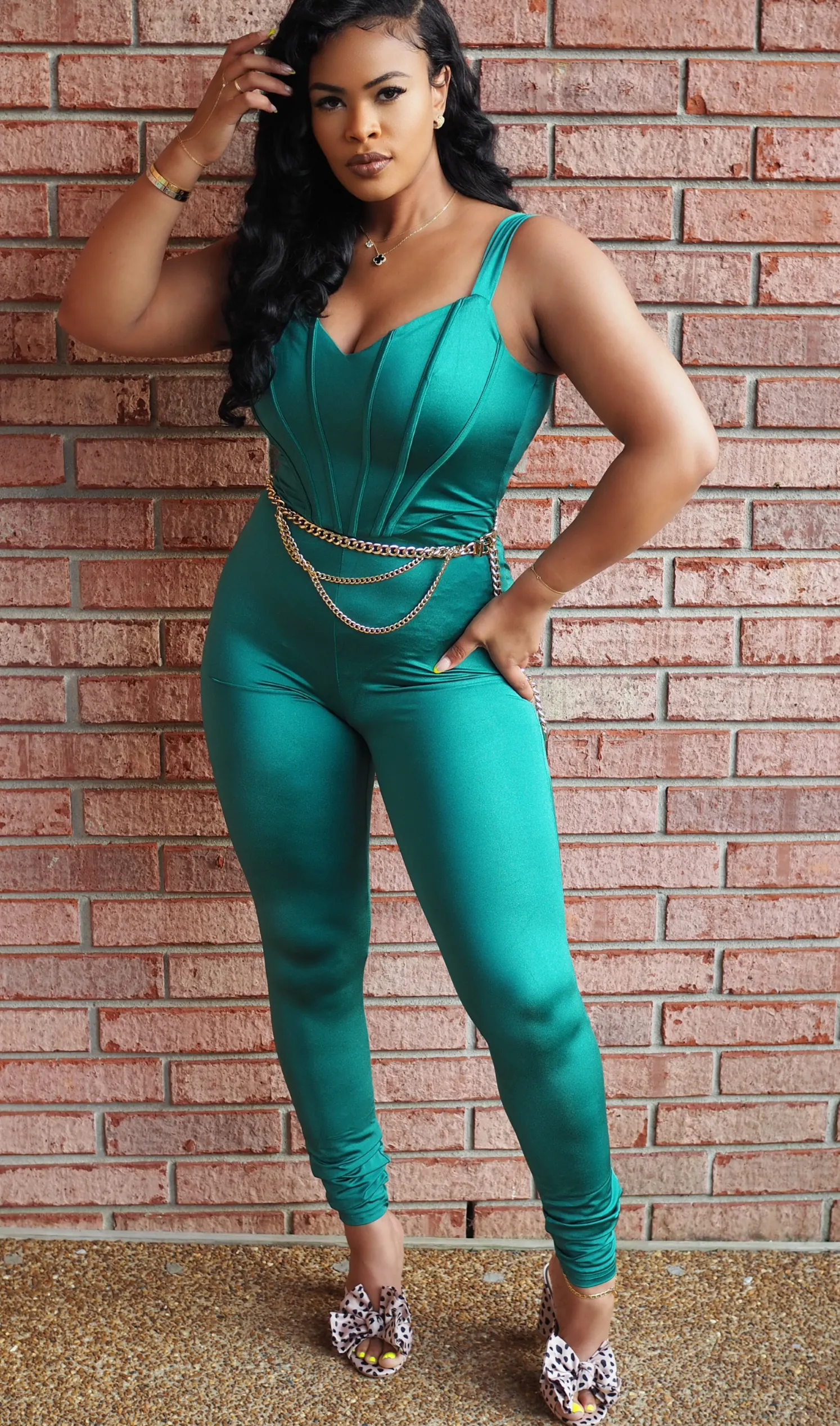 BOLD BEAUTY | JUMPSUIT- GREEN