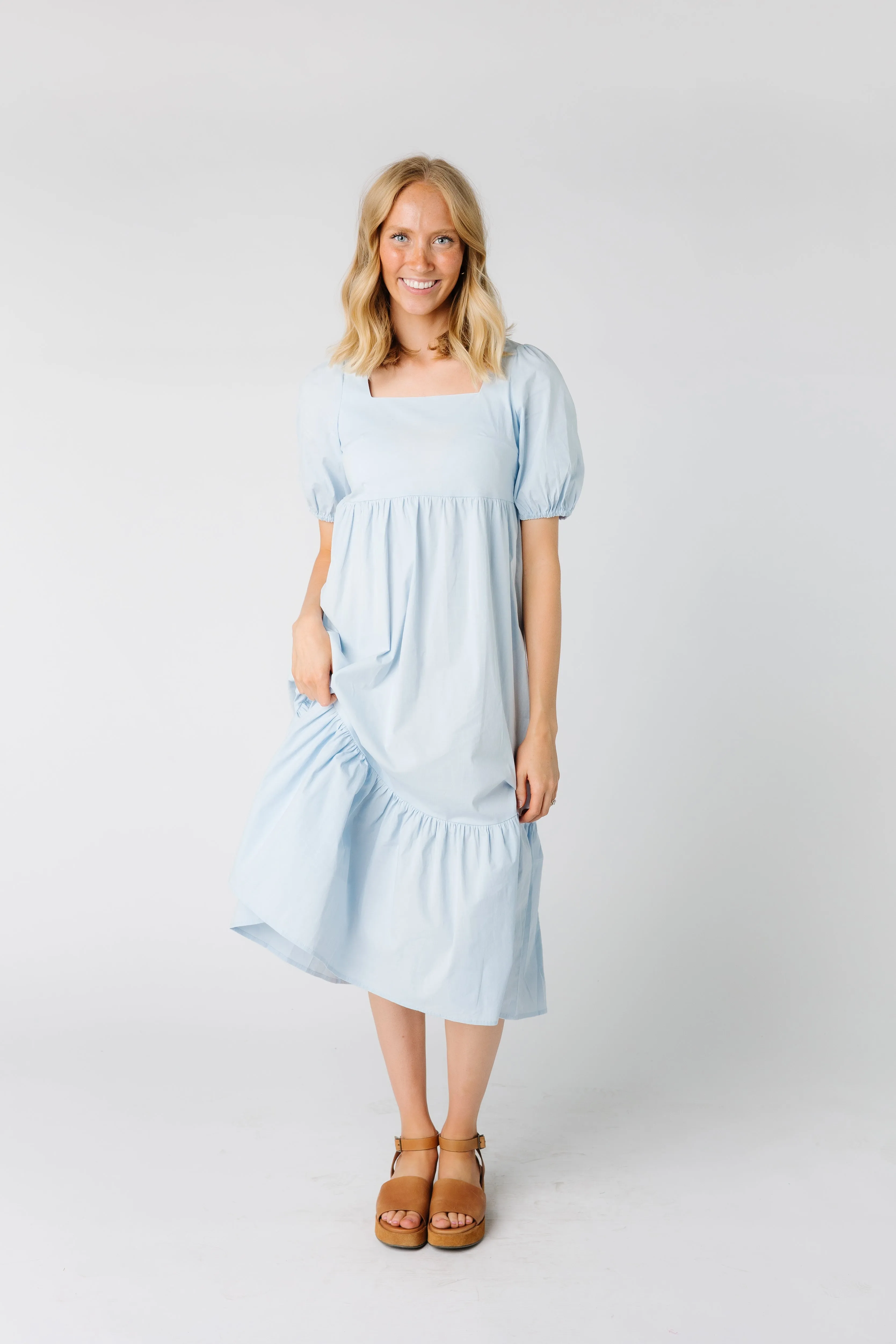 Brass & Roe Polly Square Neck Dress