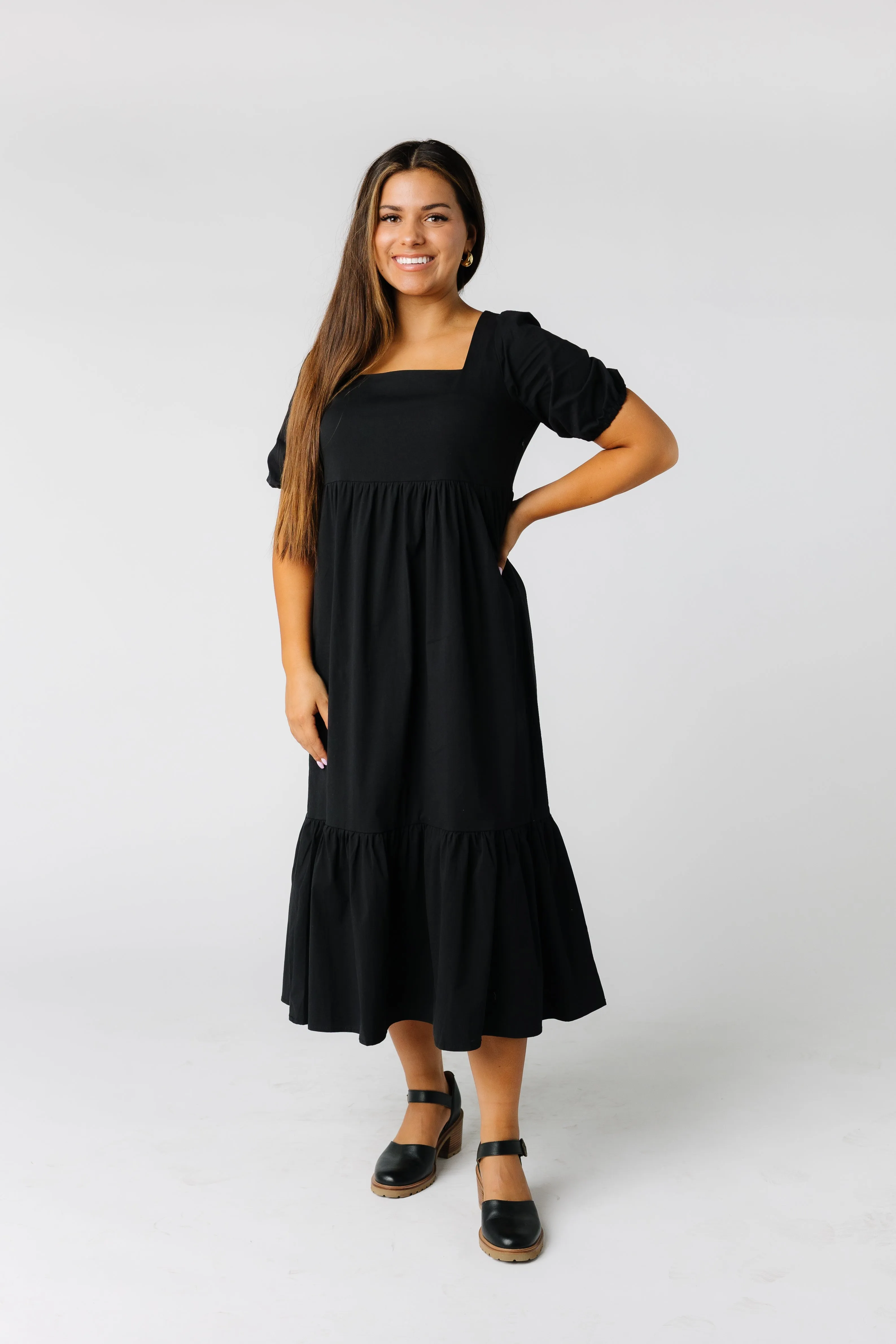 Brass & Roe Polly Square Neck Dress
