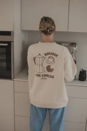 CAFÉ BONJOUR MOM SWEATER