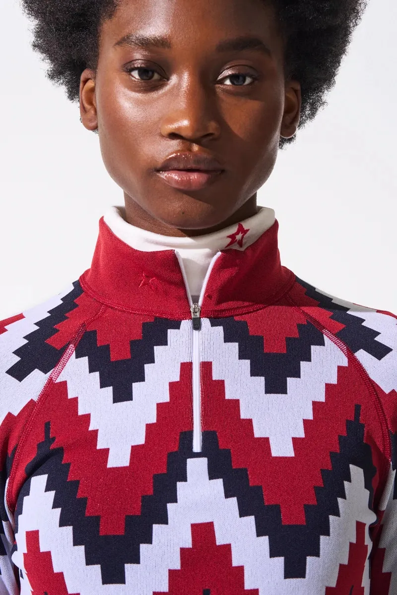 Chevron 1/4-Zip Base Layer Top