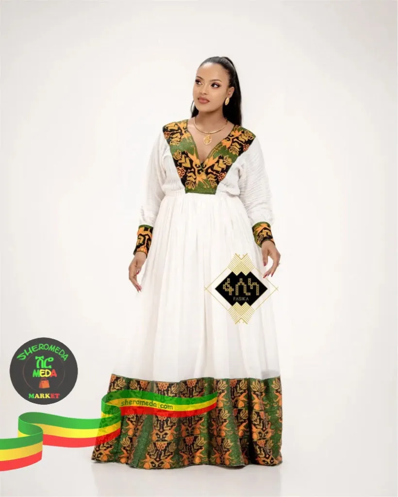 Christmas green tibeb dress