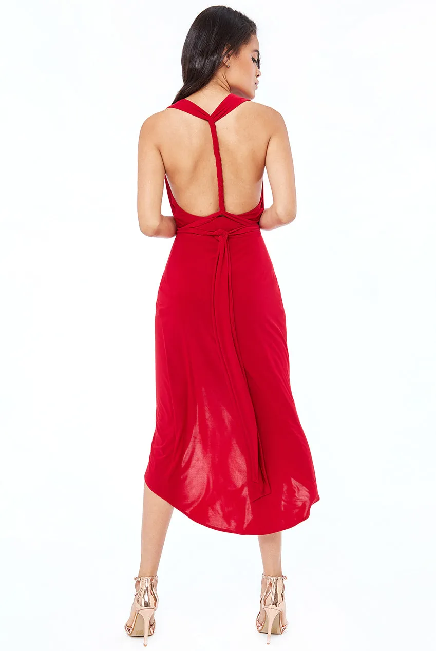 City Goddess Wrap Midi Multiway Dress