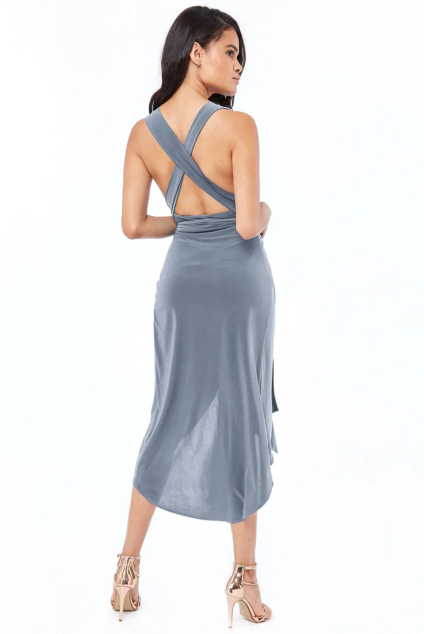 City Goddess Wrap Midi Multiway Dress