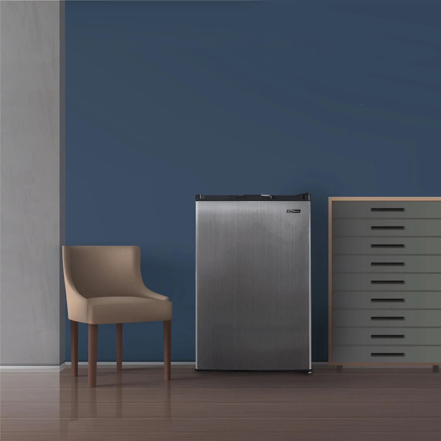 Conserv 3cf Mini Upright Freezer Stainless 110V