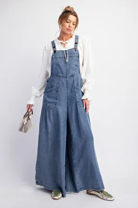 Cozy Washed Denim Jumpsuit