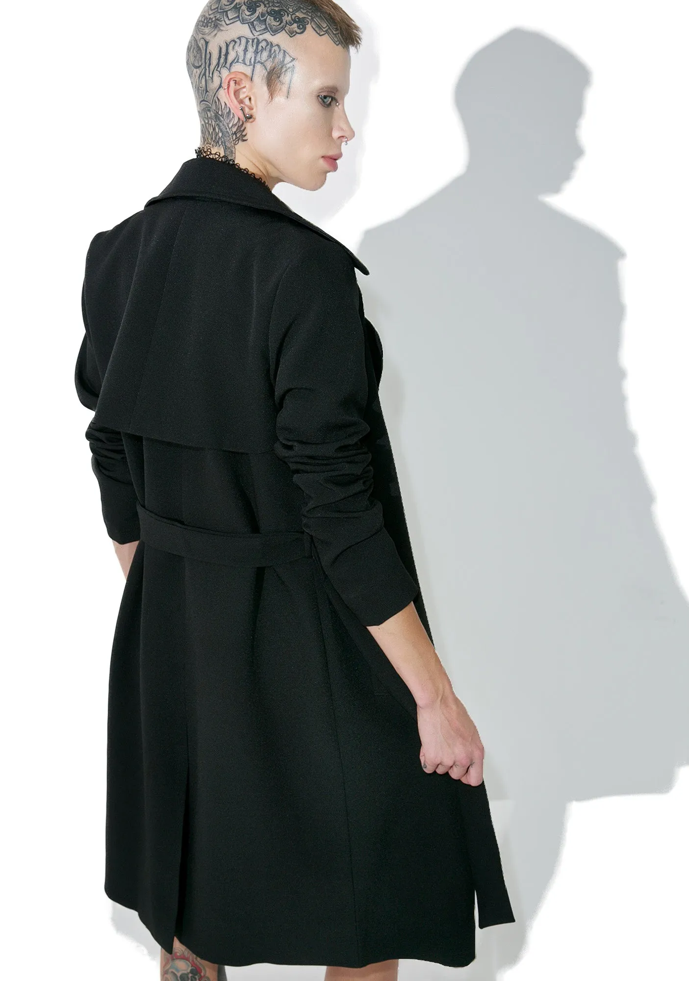 Darkness On My Mind Trench Coat