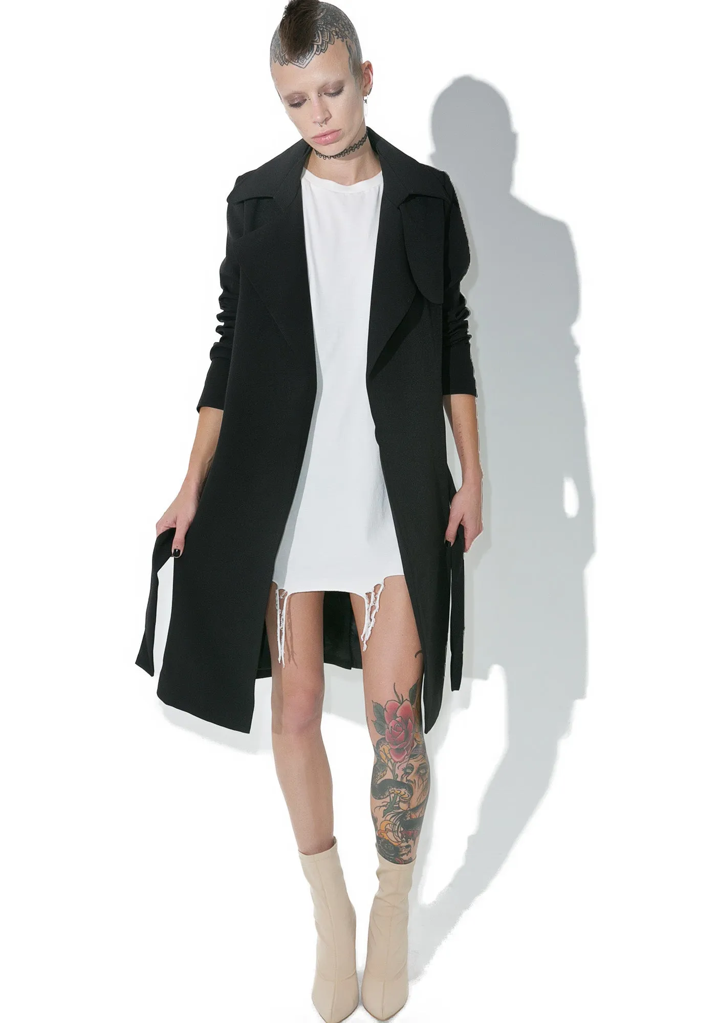 Darkness On My Mind Trench Coat