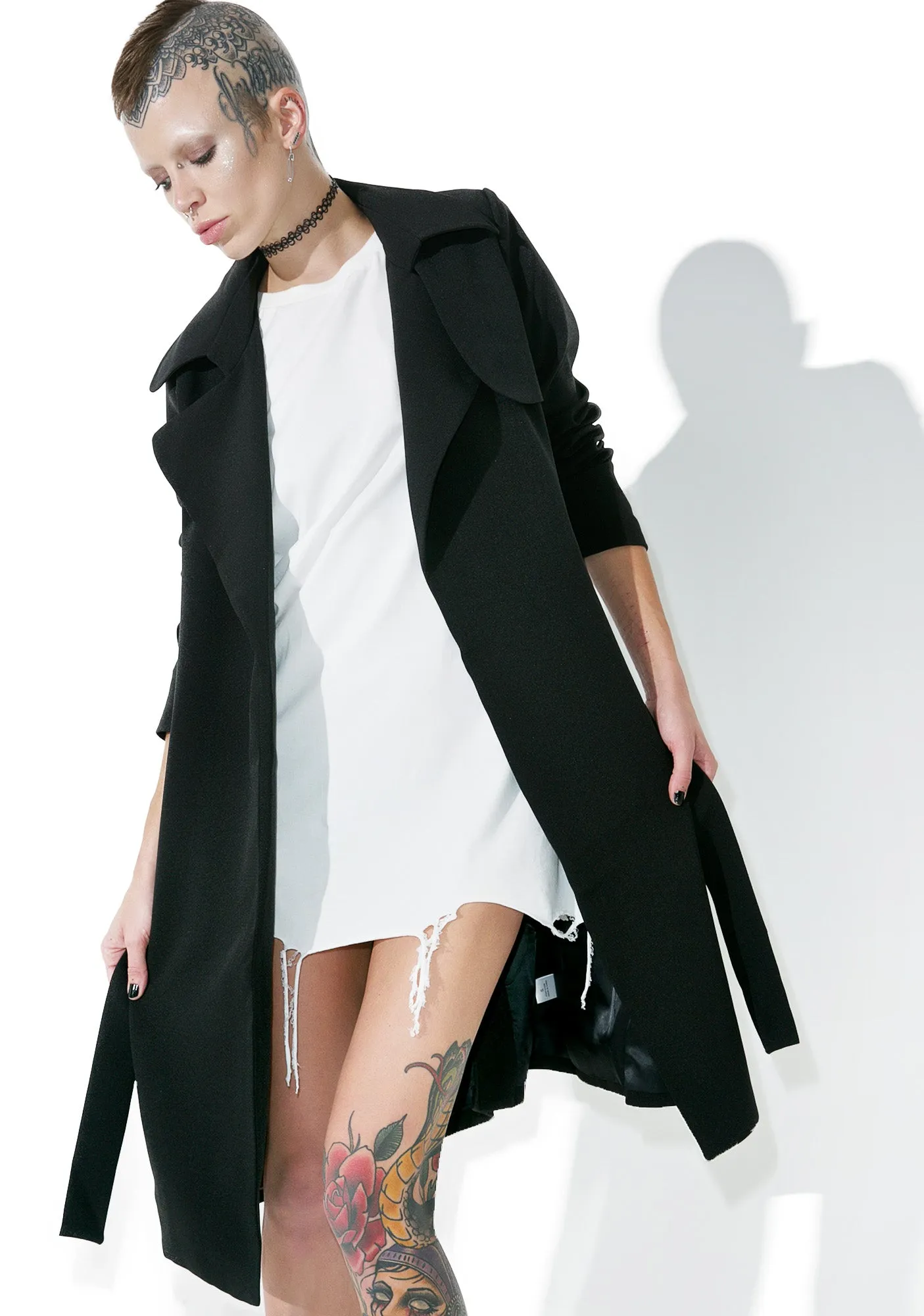Darkness On My Mind Trench Coat