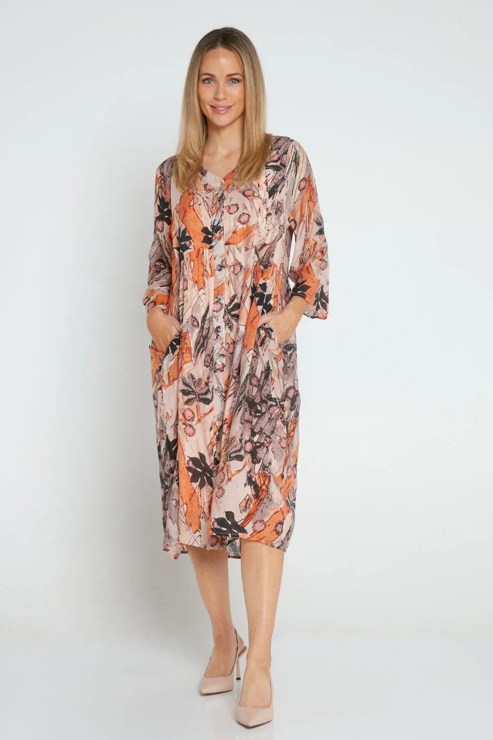 Divina Dress - Autumn Print