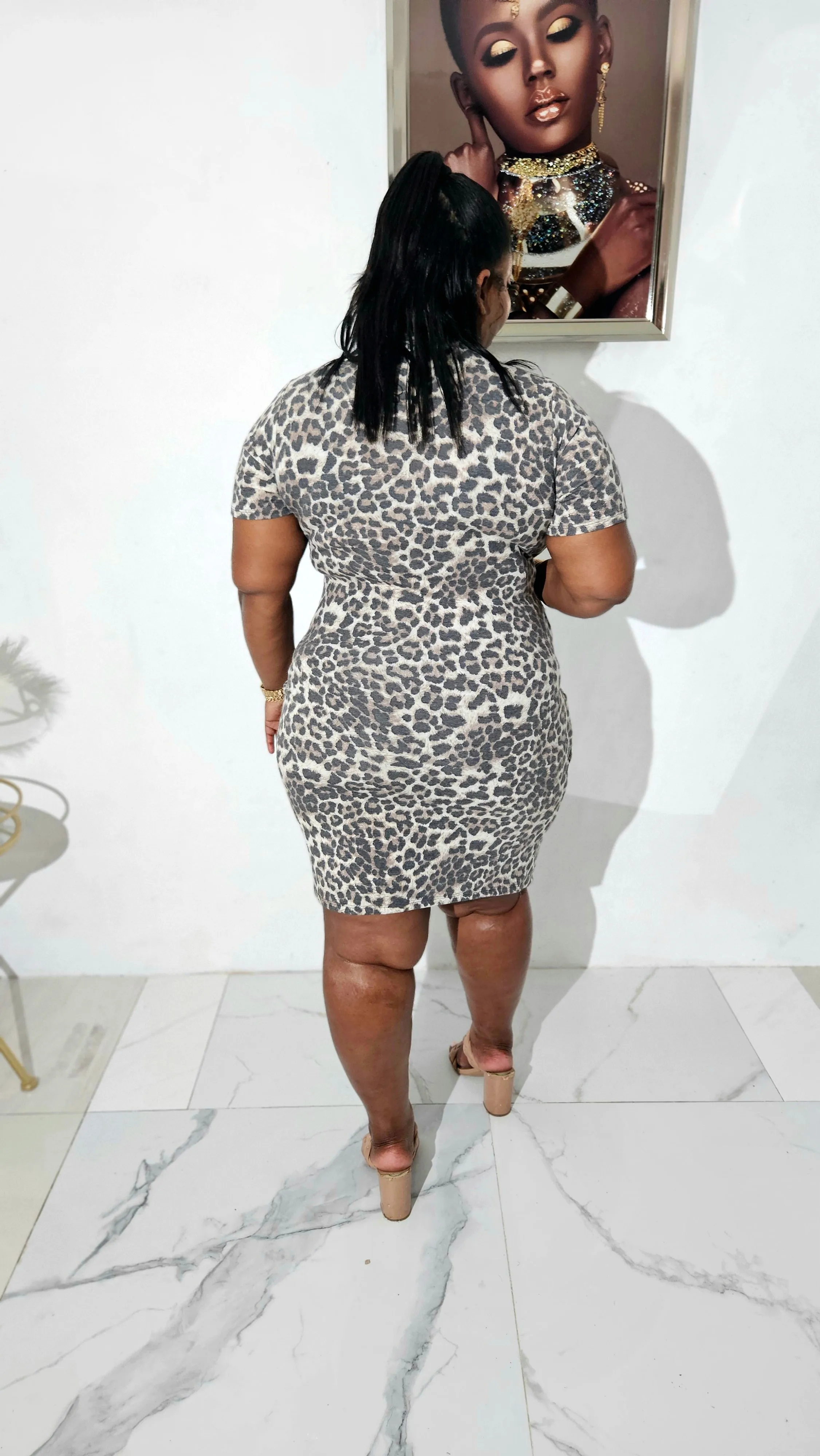 Donya Cheetah Print Wrap Dress