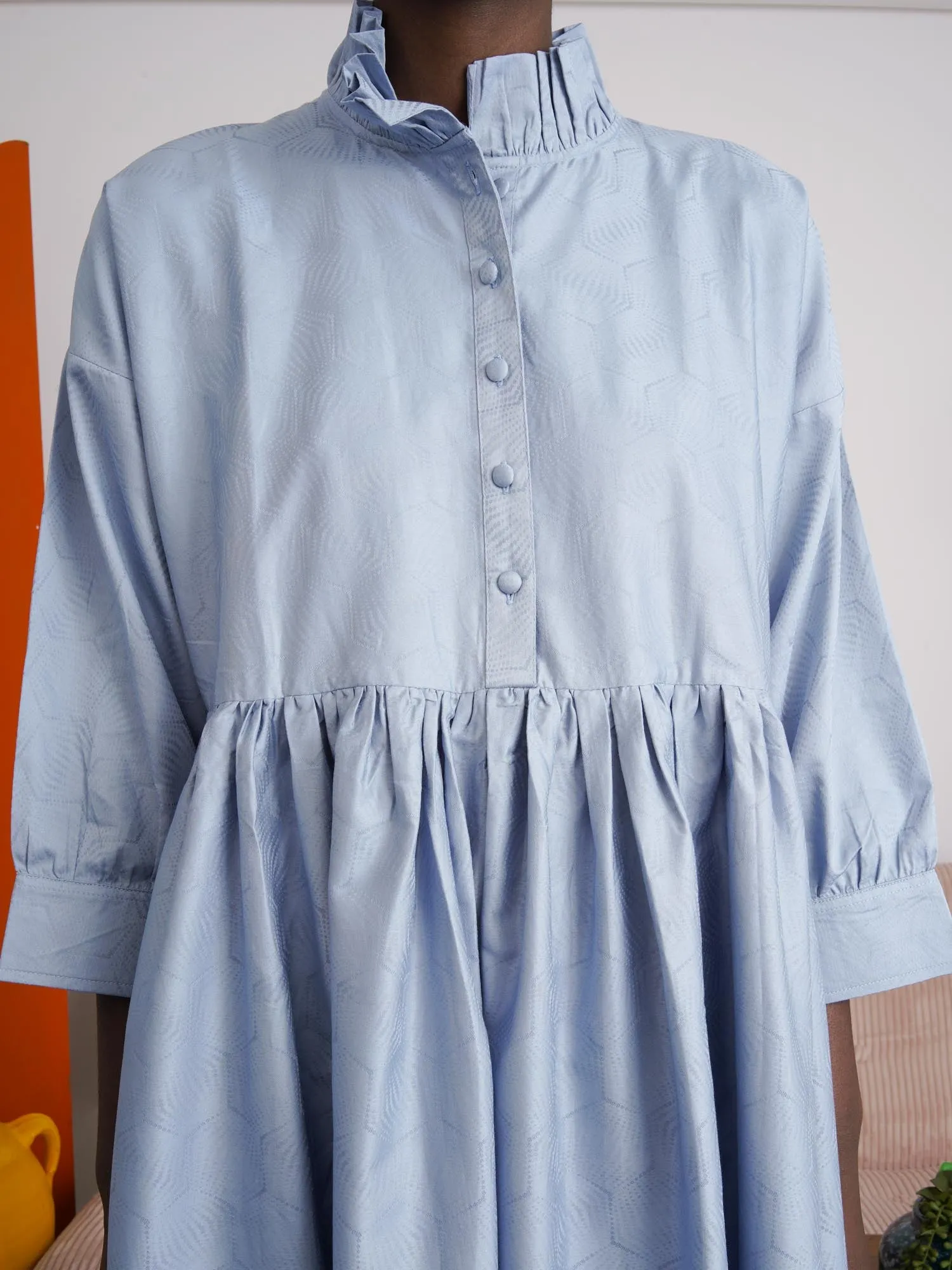 Doyin Sky Blue Midi Dress
