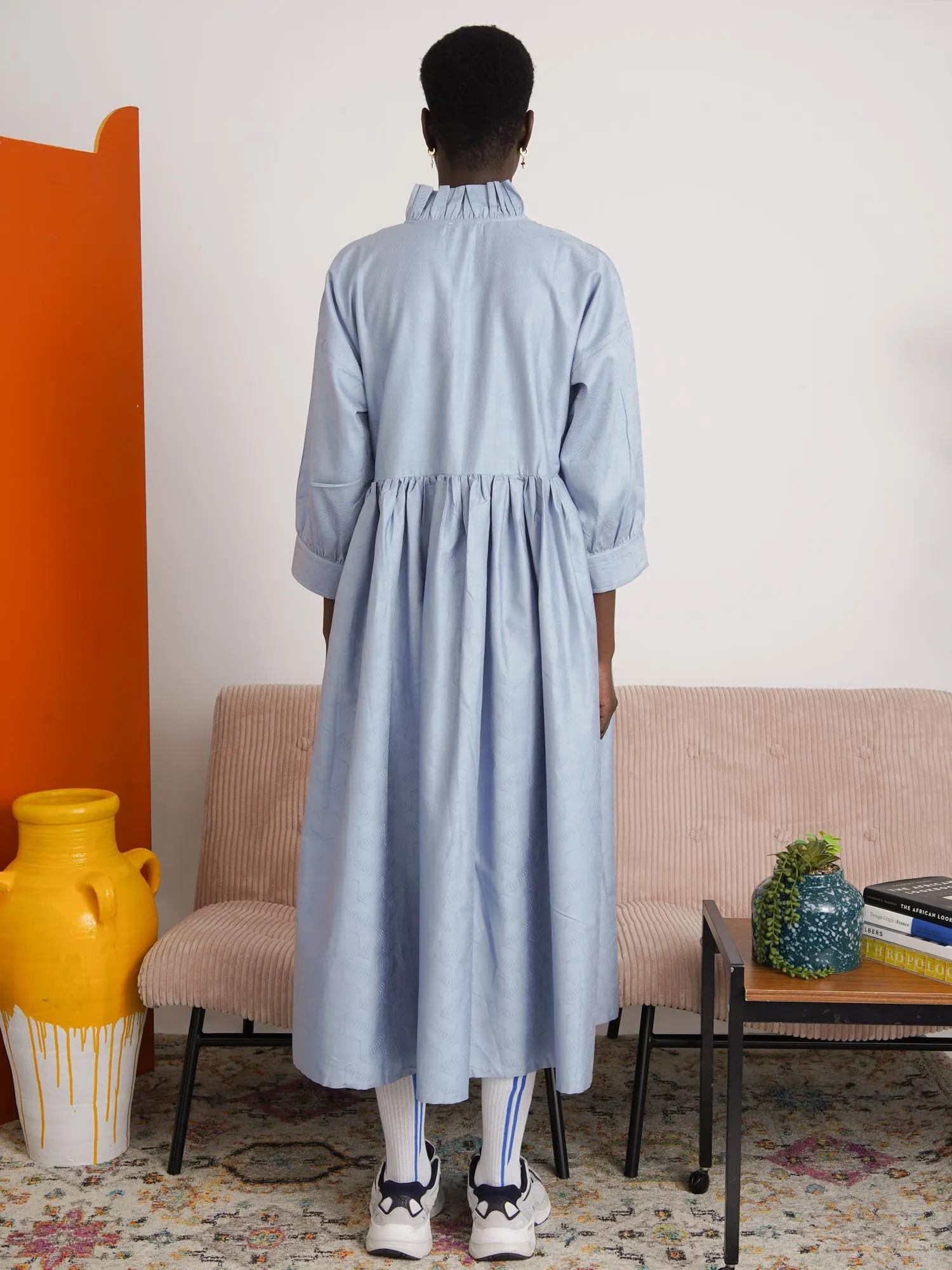 Doyin Sky Blue Midi Dress