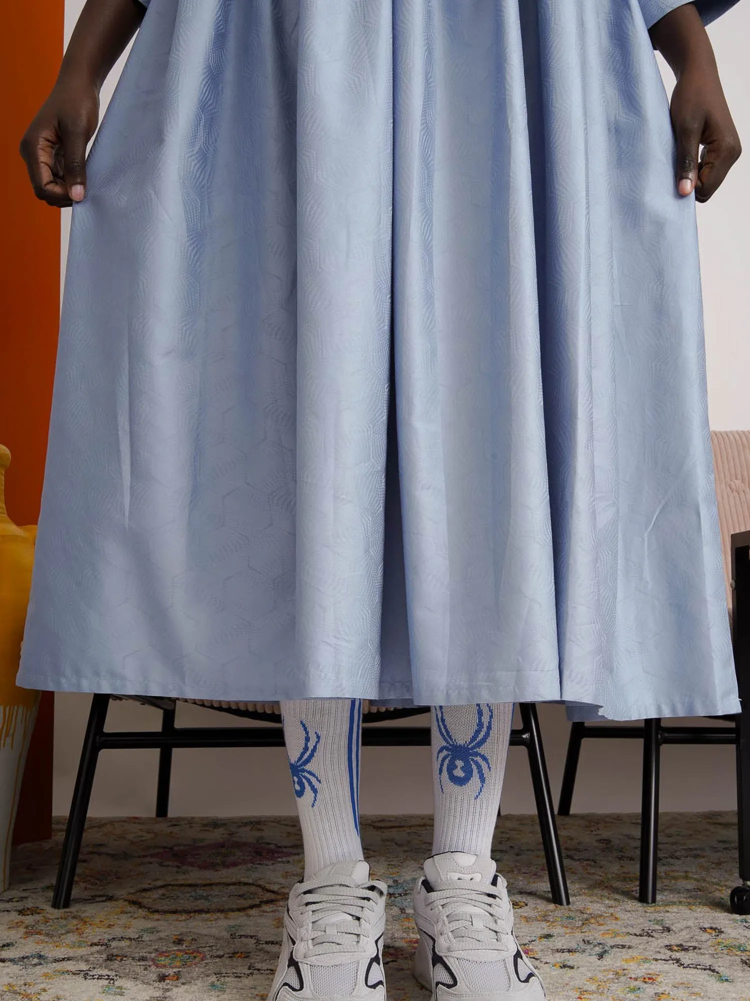 Doyin Sky Blue Midi Dress