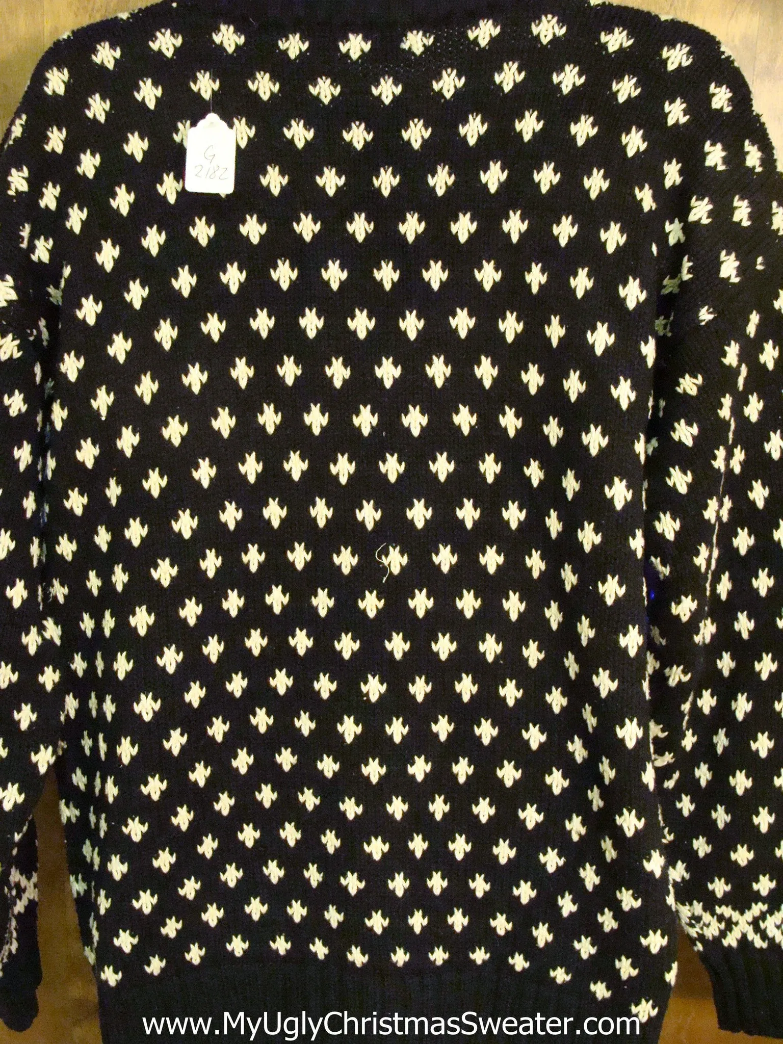 Dueling Moose Reindeer Light Up Ugly Xmas Sweater
