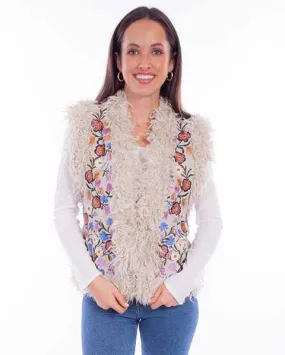 Embroidered Suede Vest