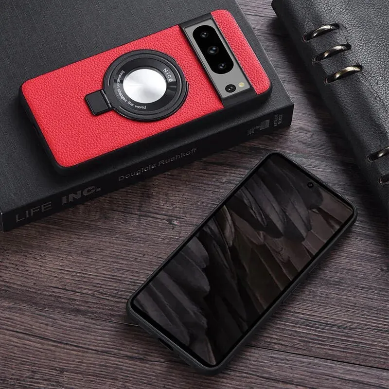 Ferme Leather Case With Magnetic Kickstand for Google Pixel 8 Series