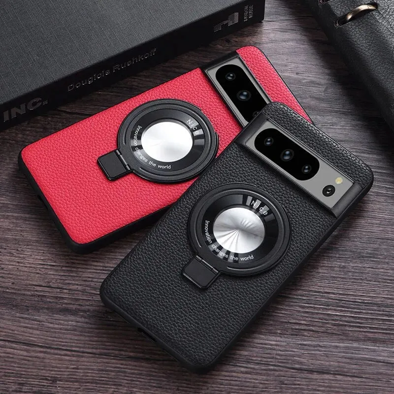 Ferme Leather Case With Magnetic Kickstand for Google Pixel 8 Series