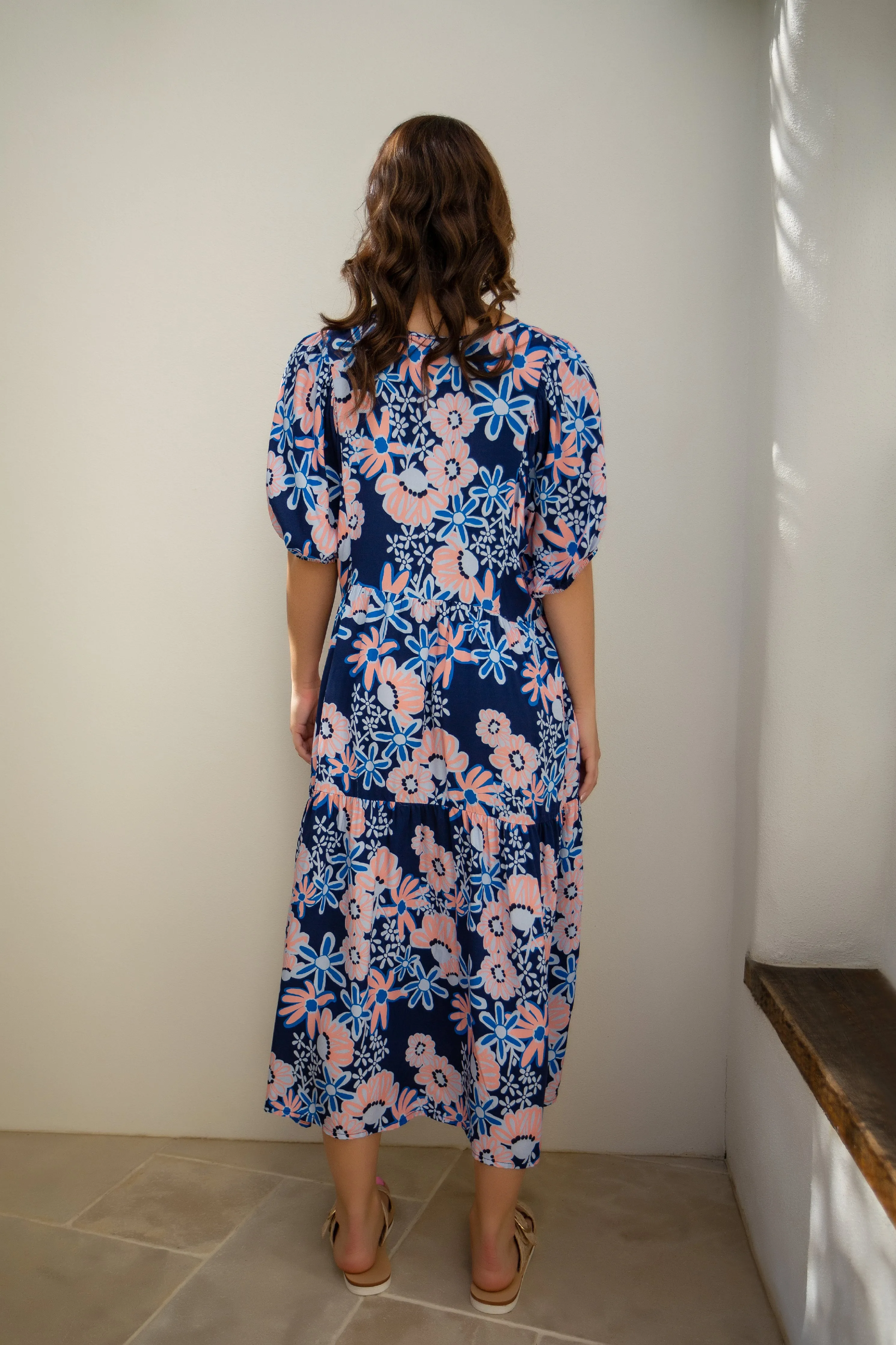 FINAL SALE Roamer Midi Dress in Floral Harvest