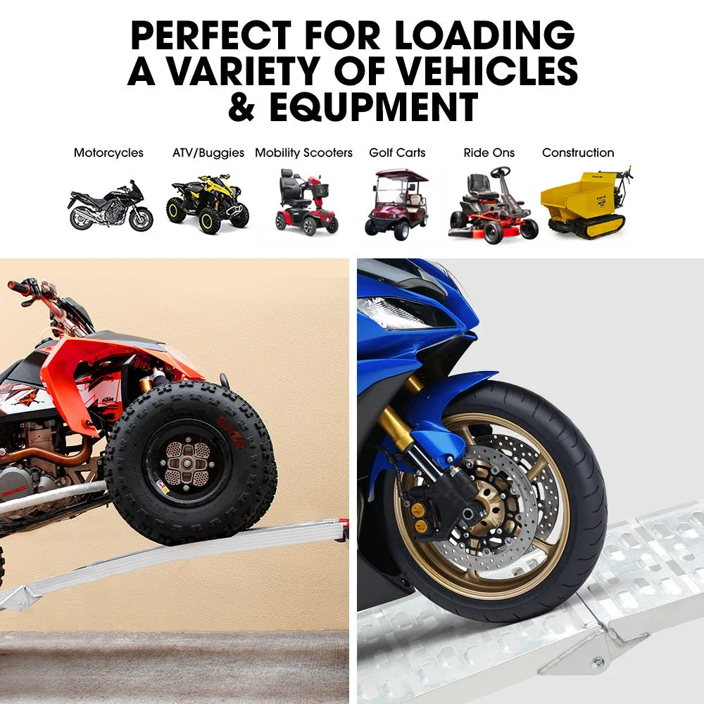 Foldable 2.3m Aluminium Loading Ramps, 680kg, Bullet Pro