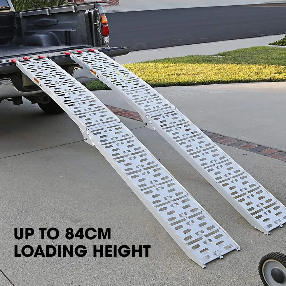 Foldable 2.3m Aluminium Loading Ramps, 680kg, Bullet Pro