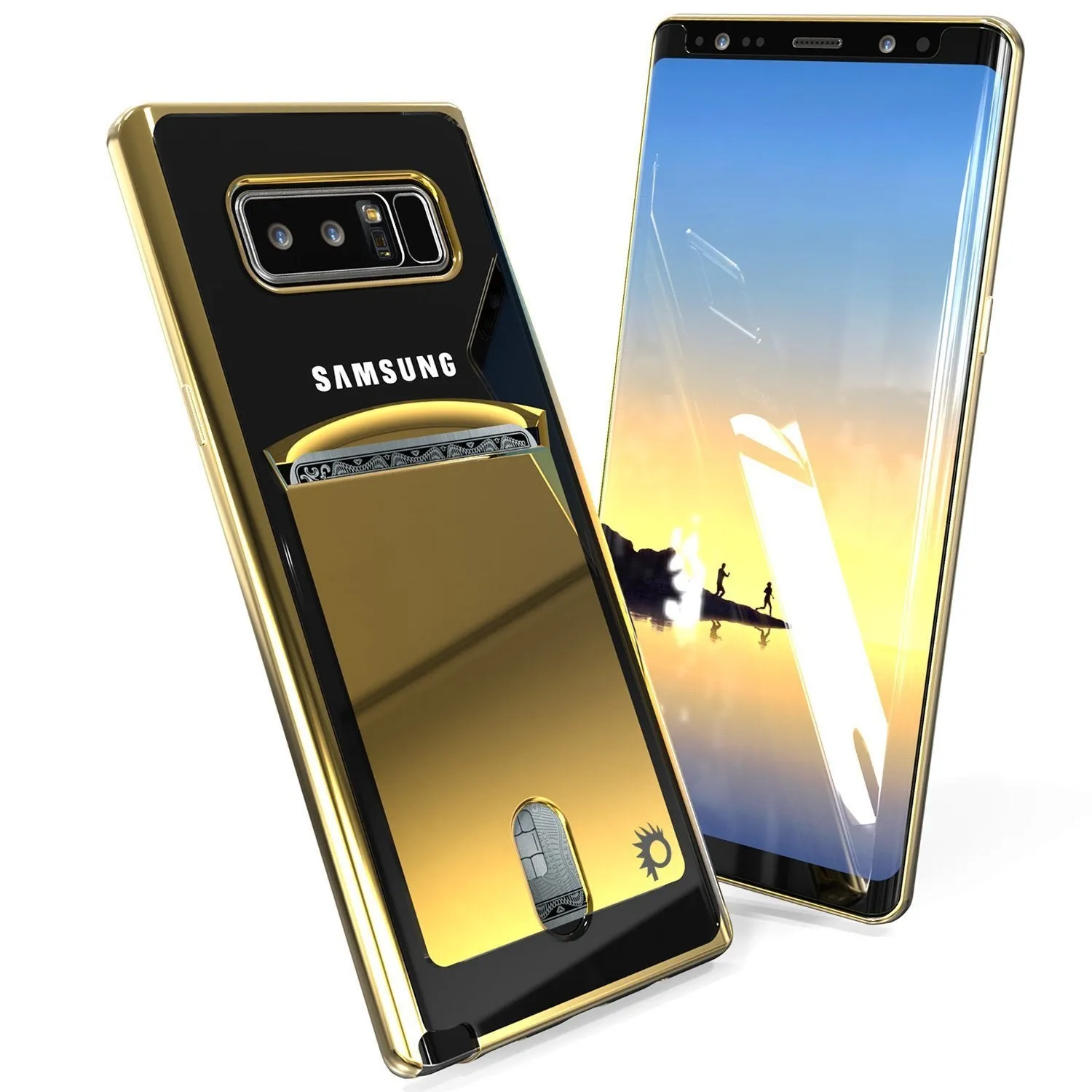 Galaxy Note 8 Case, PUNKCASE® LUCID Gold Series | Card Slot | SHIELD Screen Protector | Ultra fit