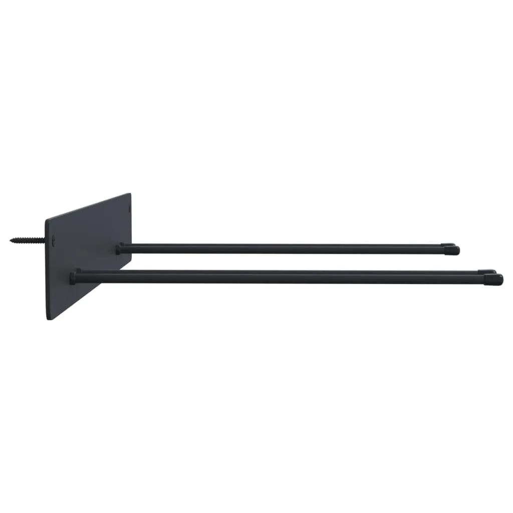 Garden Tool Storage Racks Wall Mounted 4 pcs Black Steel