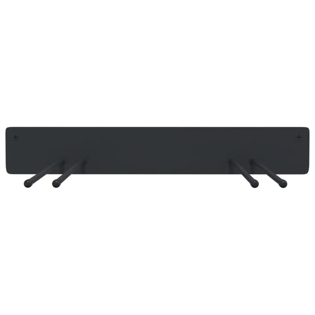 Garden Tool Storage Racks Wall Mounted 4 pcs Black Steel