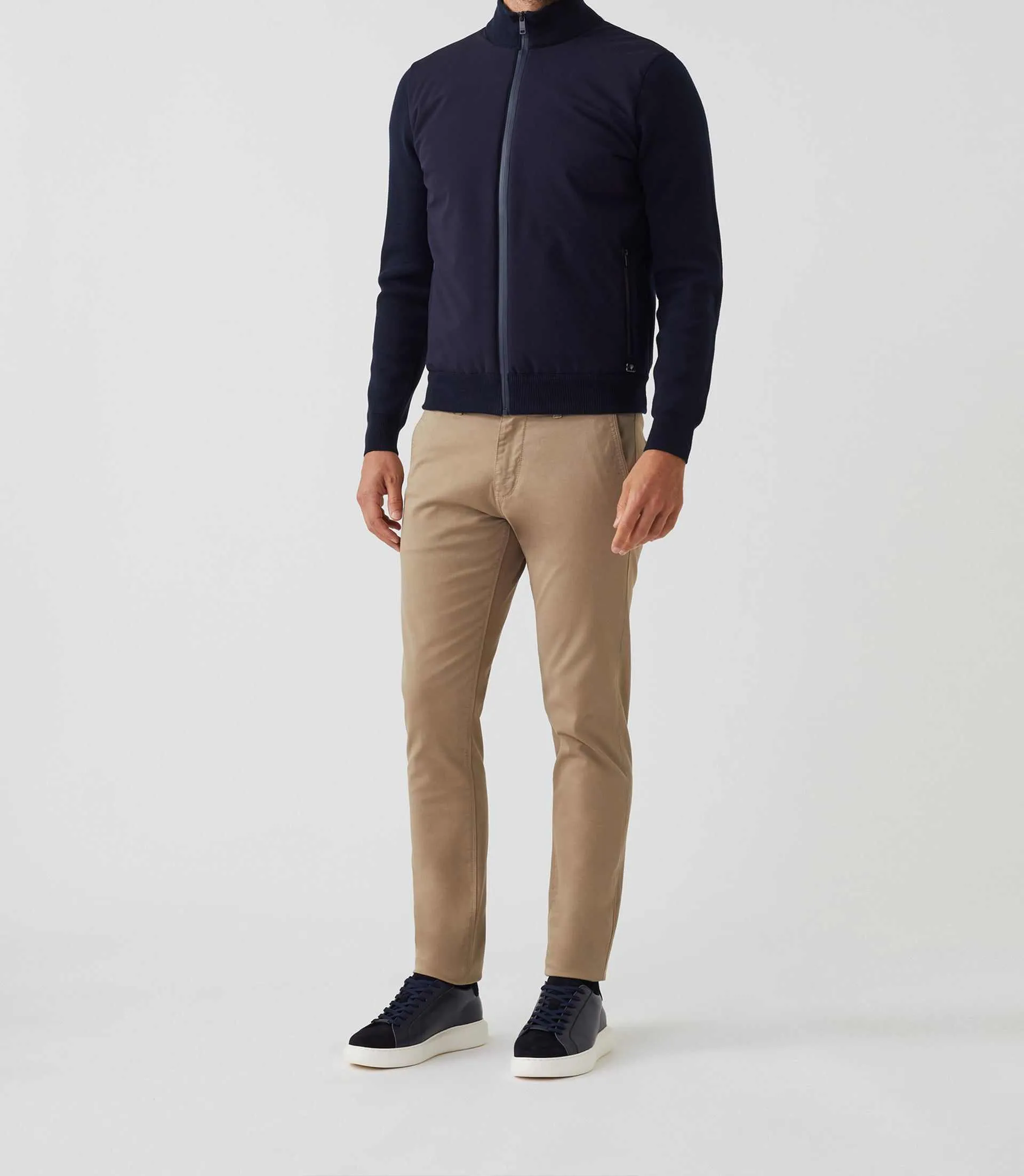 Gilet zippé col teddy marine "SWsherkan"