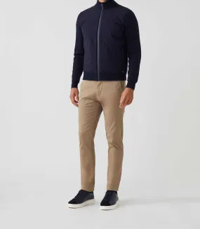 Gilet zippé col teddy marine "SWsherkan"